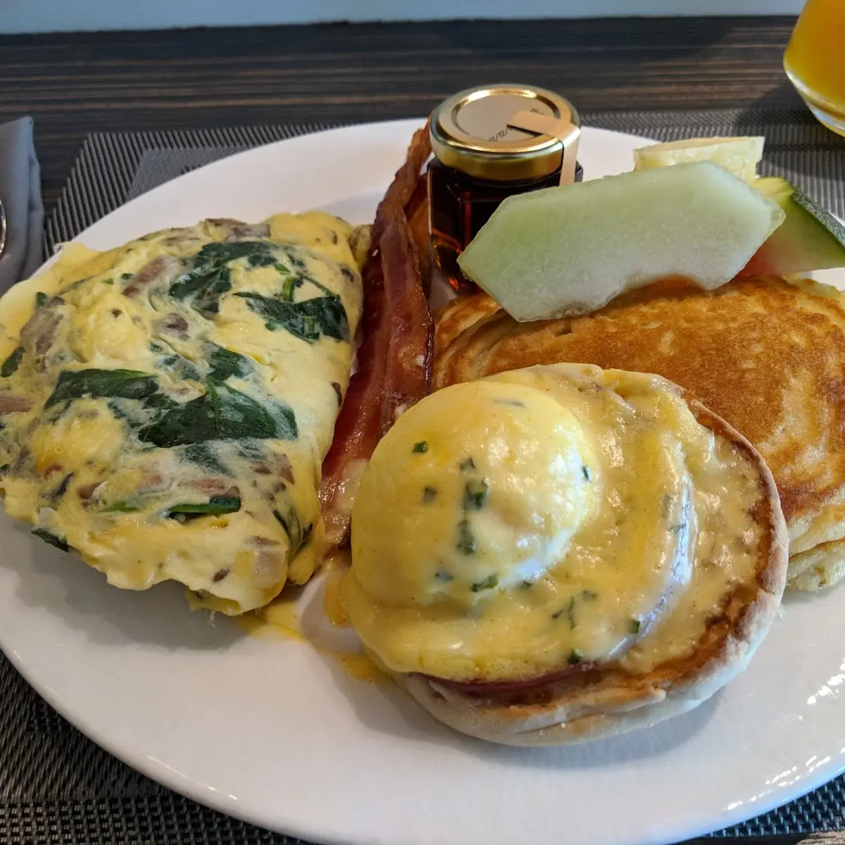 Scrambled Eggs Buttermilk Pancakes