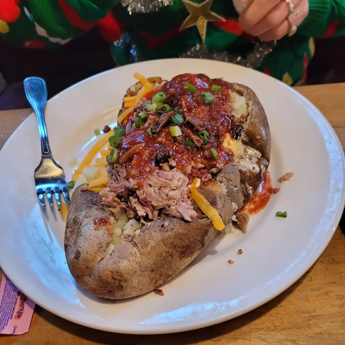 Loaded Baked Potato with BBQ Chicken