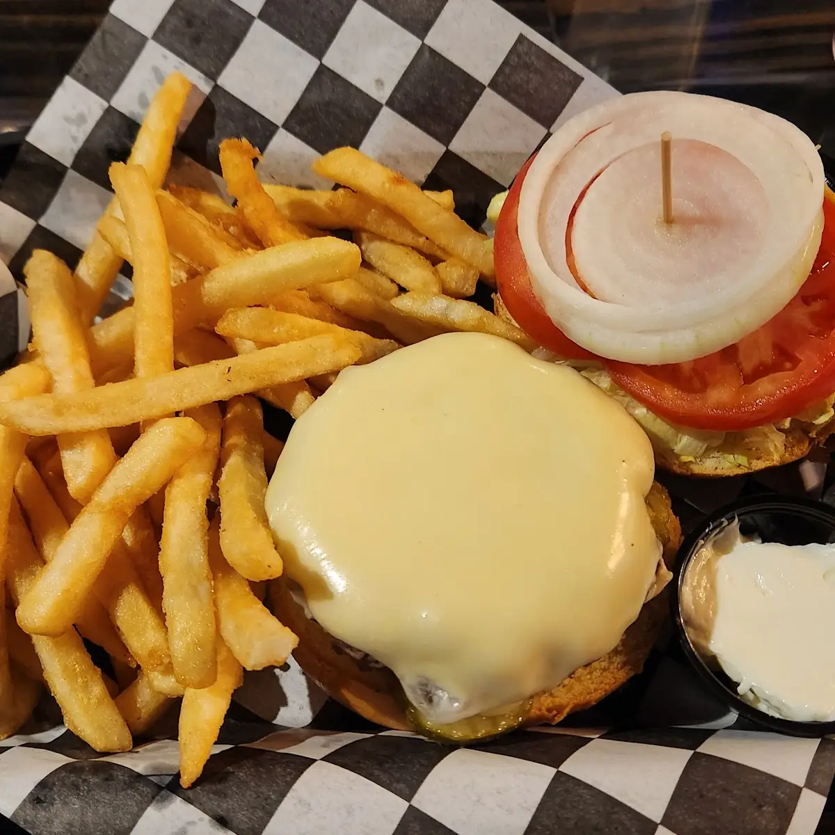 Cheese Burger and Fries
