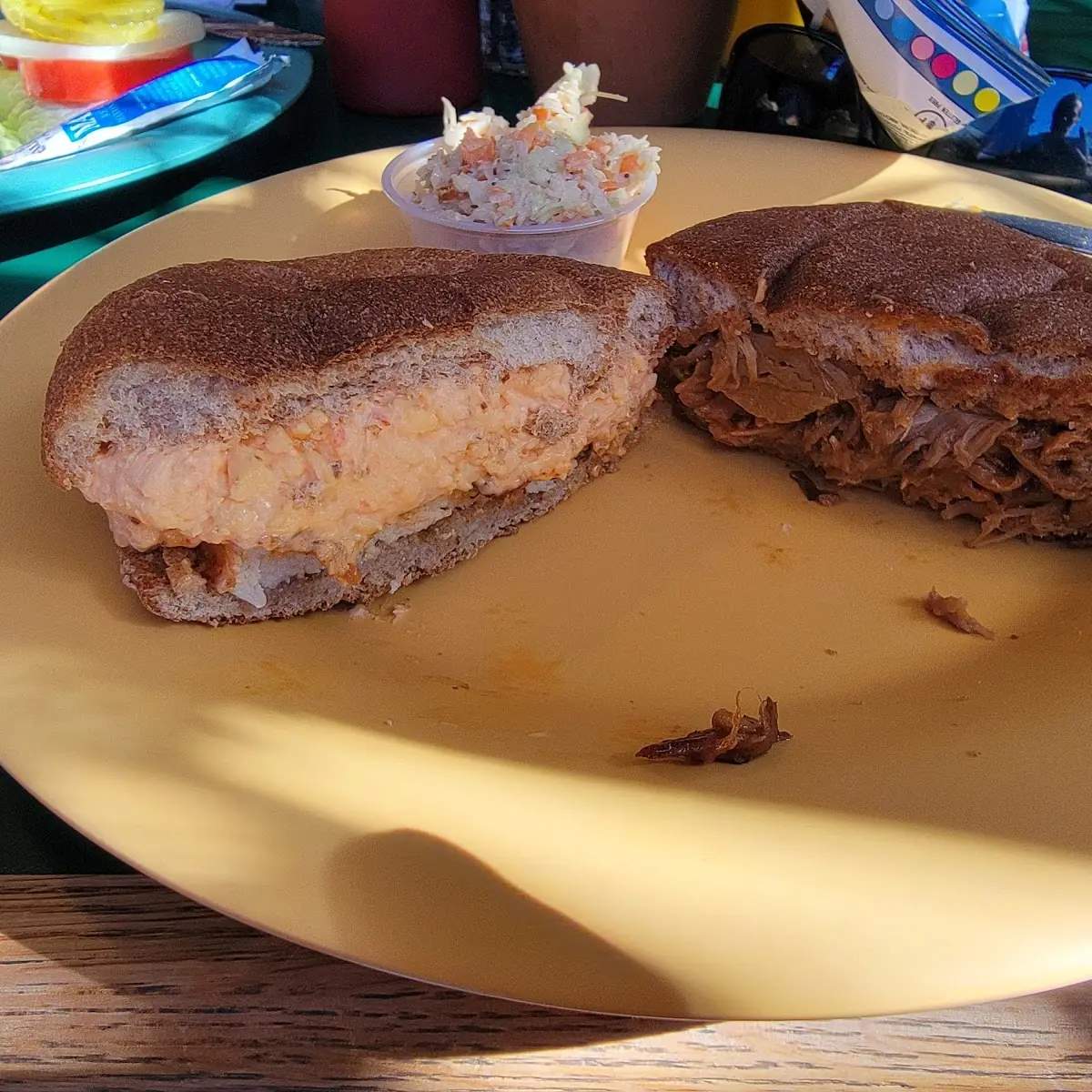Pimento Cheese and Chicken Sandwich & Pulled Pork