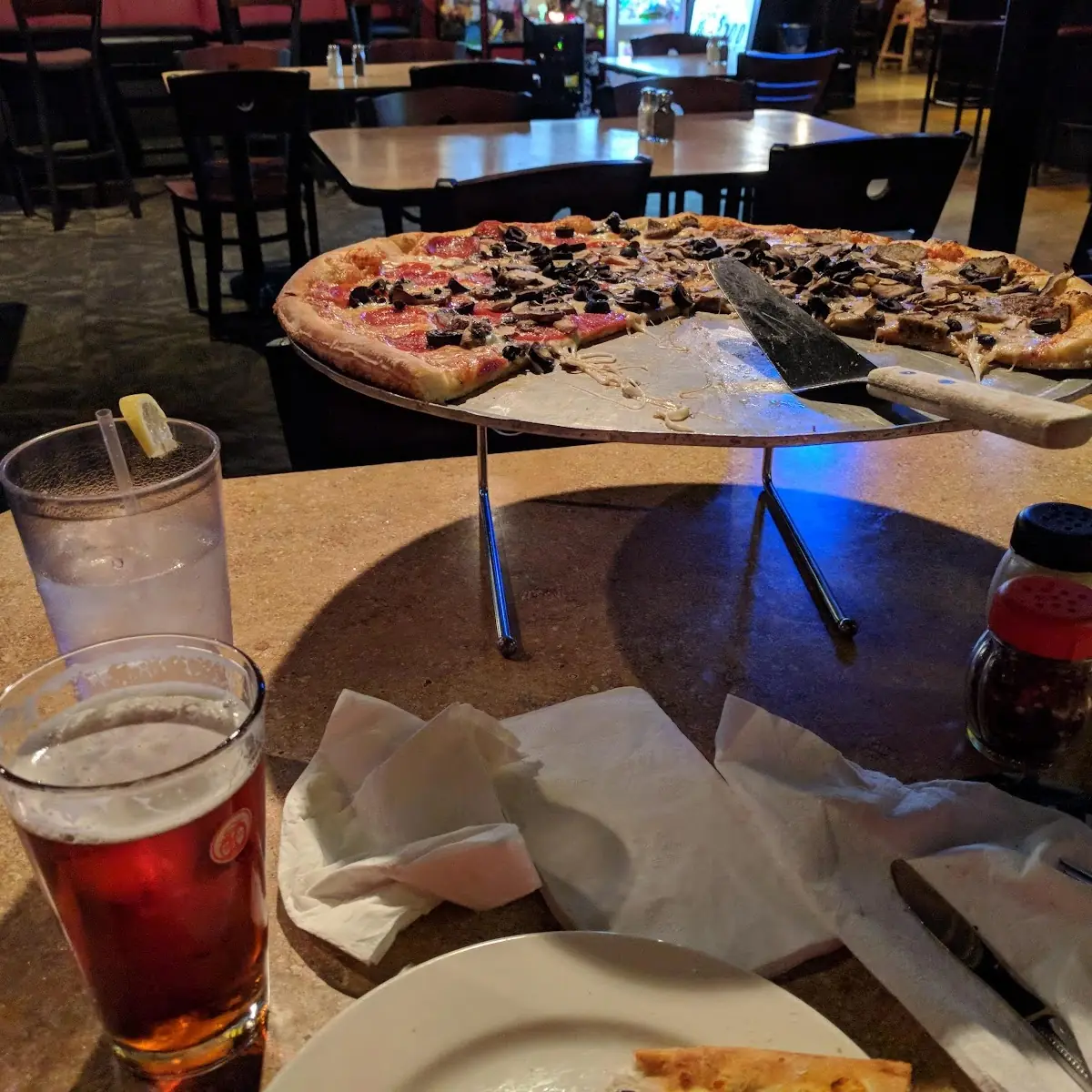 Pepperoni Mushroom Black Olive Pizza