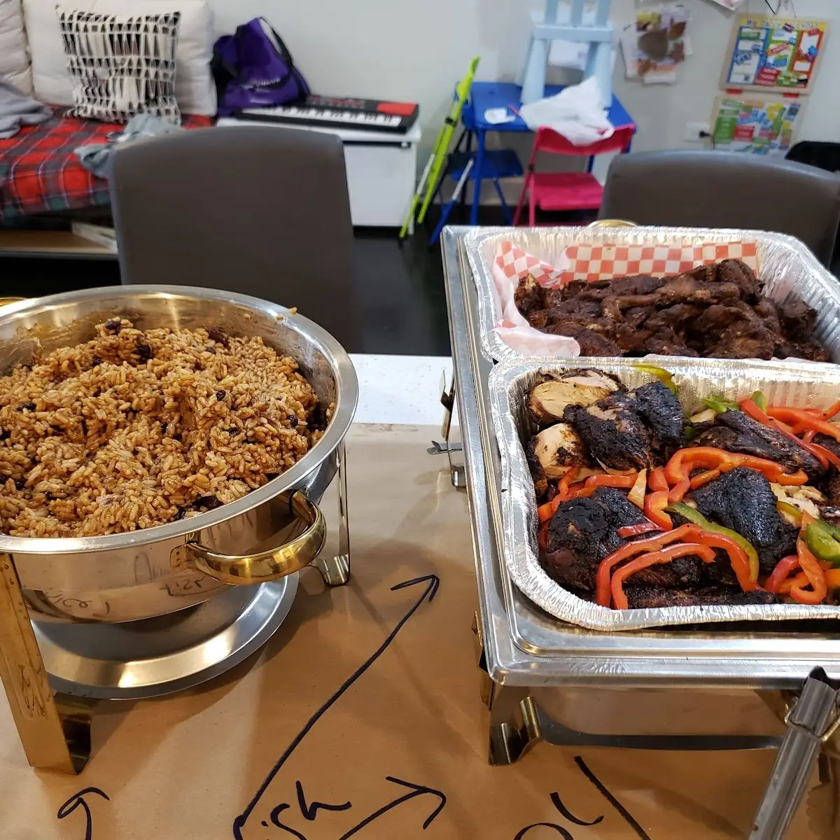 Rice & Beans Jerk Chicken & Jerk Fish