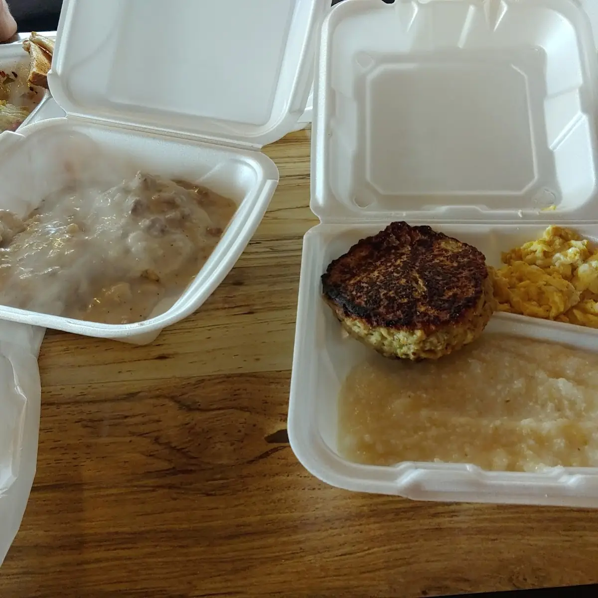 Biscuits & Gravy Salmon & Eggs w Grits