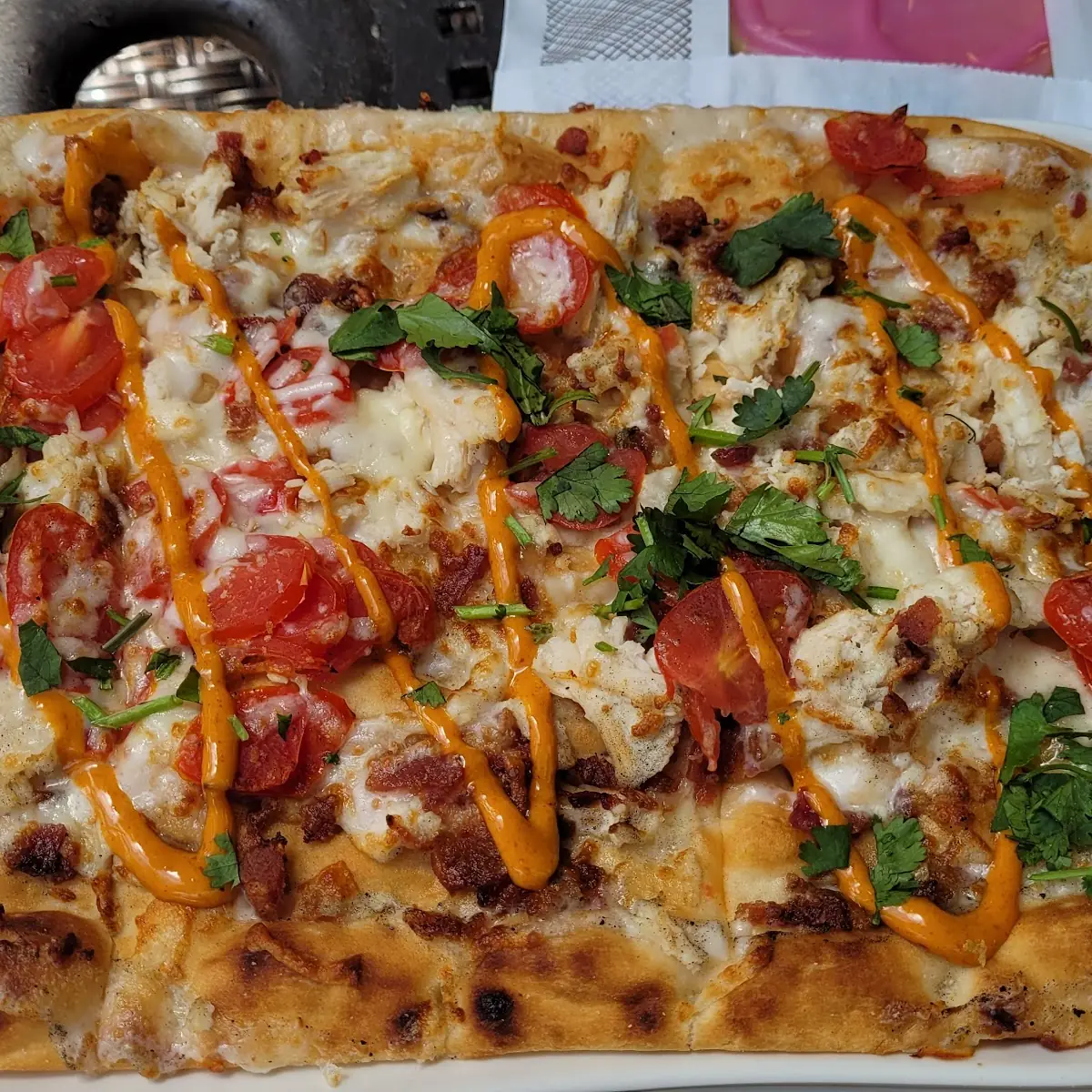 Chipotle Chicken & Bacon Flatbread Pizza