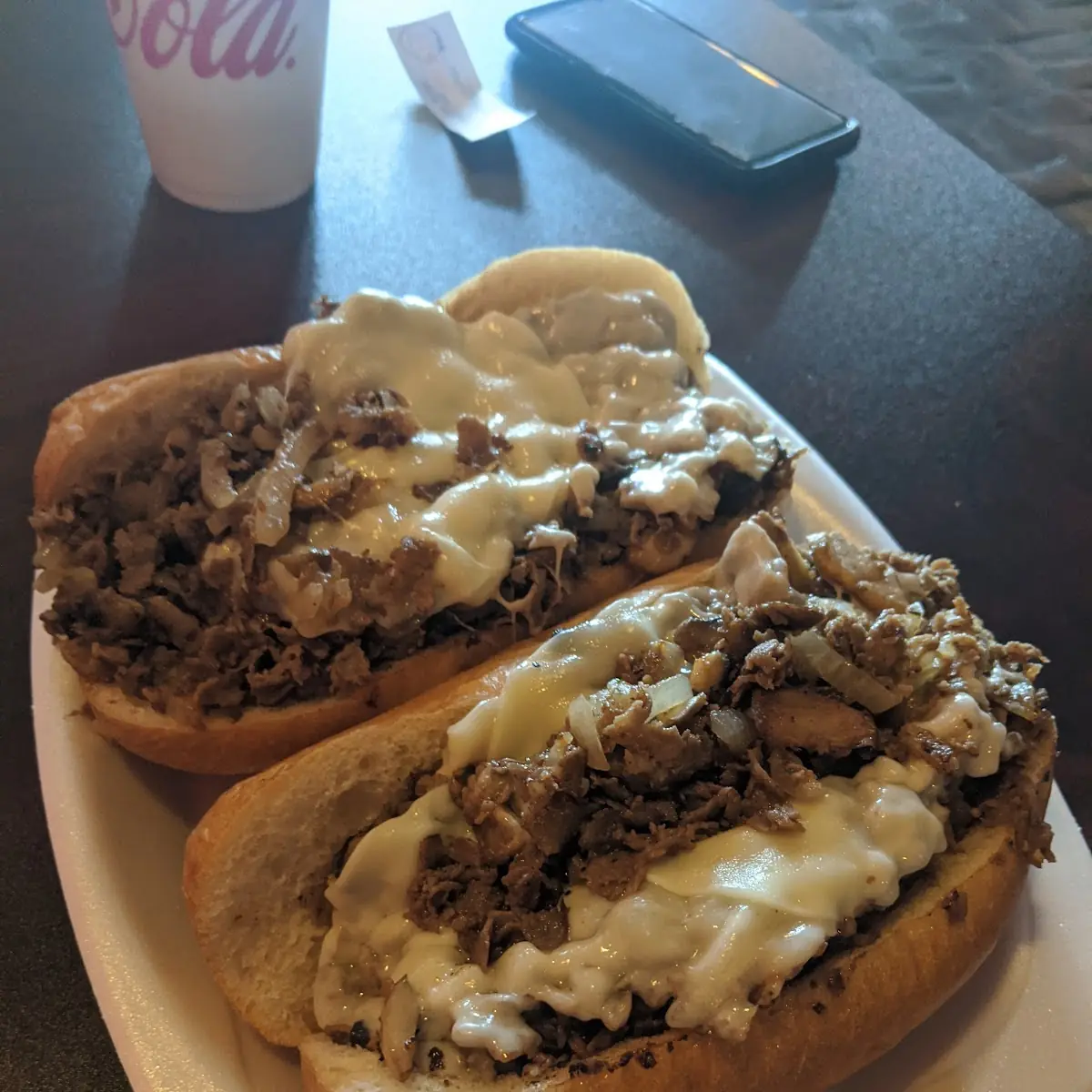 Philly Cheese Steak Sandwich with Mushrooms