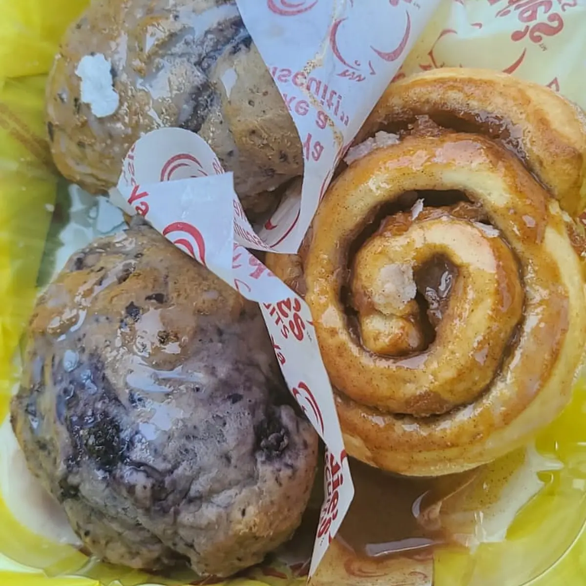 Blueberry Biscuit and Cinnamon Roll
