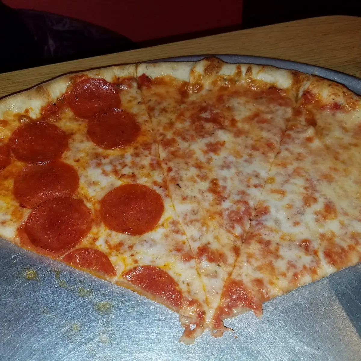 Half Cheese and Pepperoni Pizza