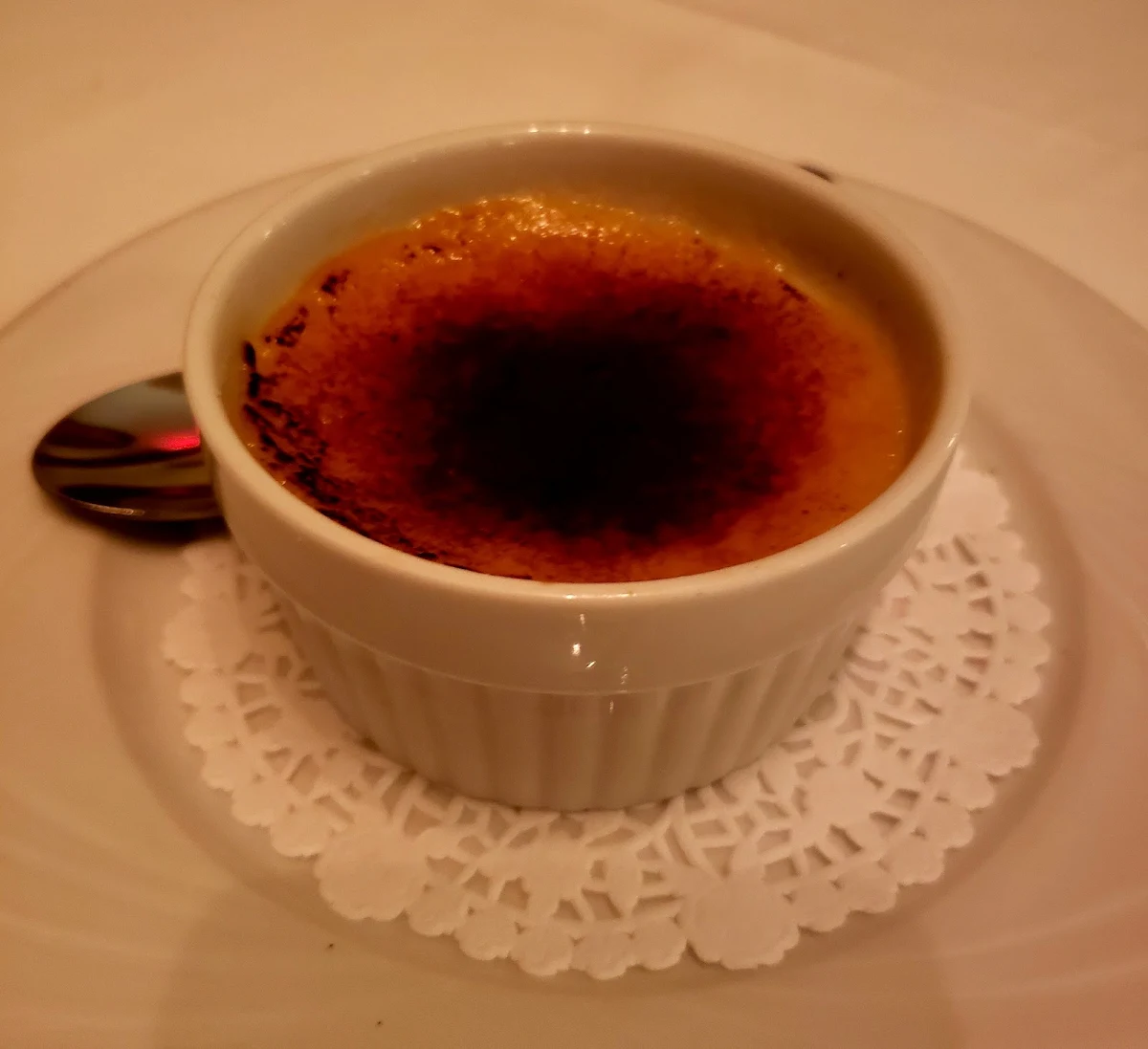 Crème Brulée, Restaurant La Vieille Banque