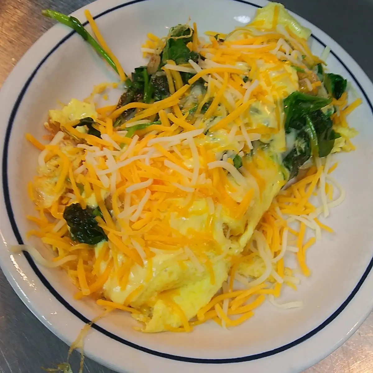 Extra Spinach and Cheese Omelette