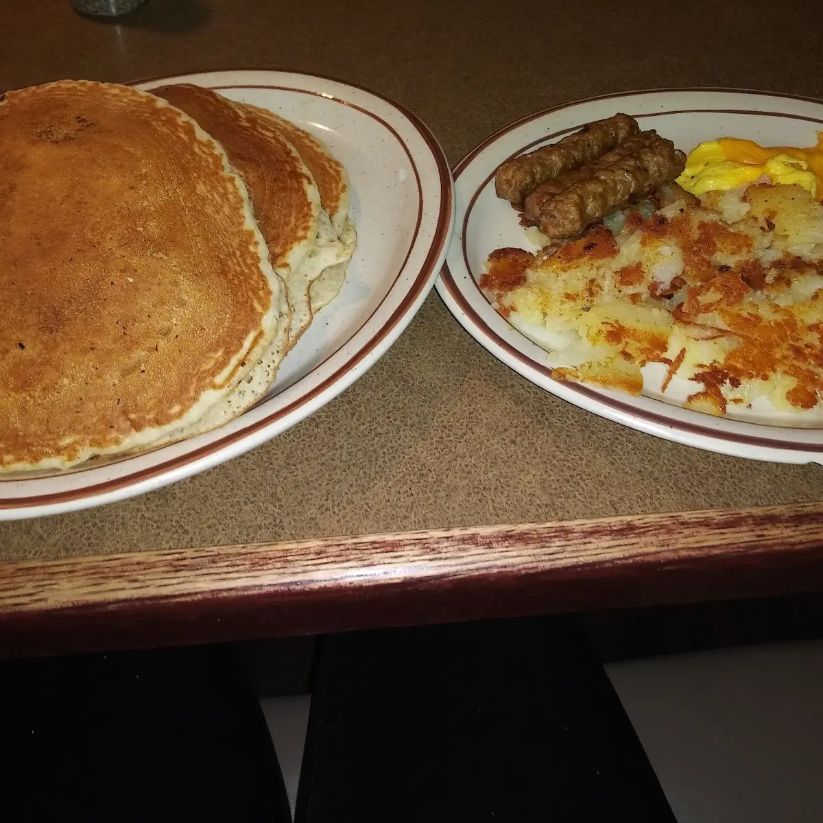 Waffle Sandwich with Eggs and Hashbrowns