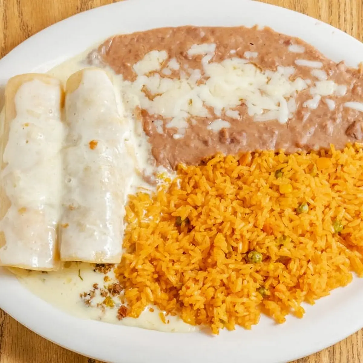 One Bean Burrito One Cheese Enchilada One Bean Tostada