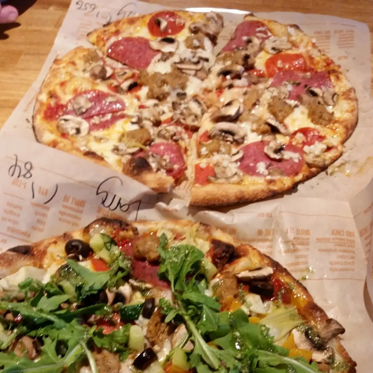 Vegan Cheese Pineapple Mushroom Basil Pizza
