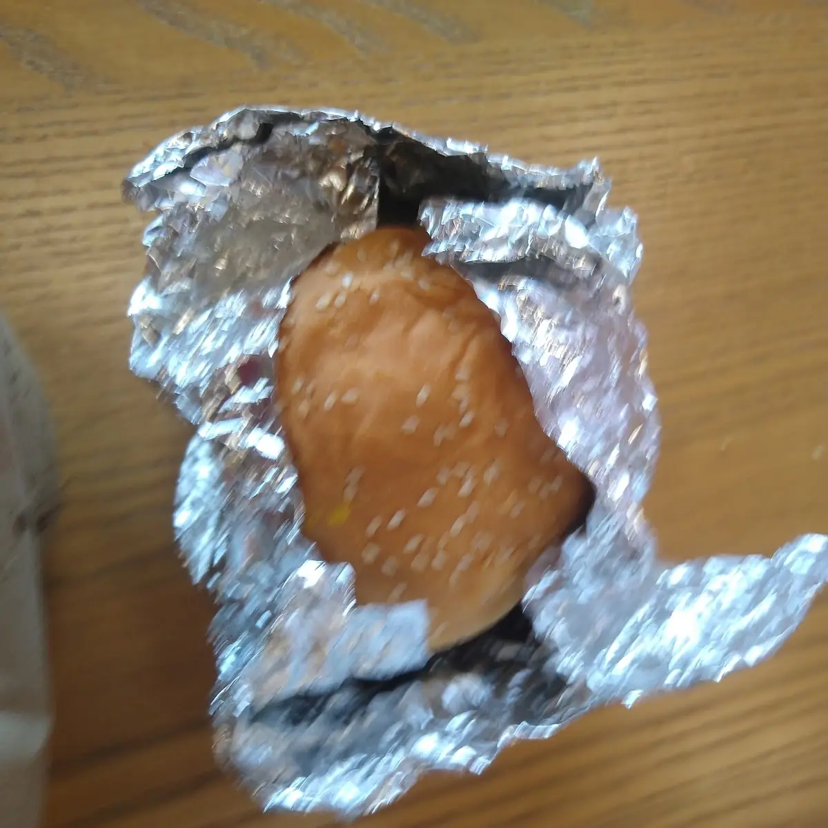 Hamburger from Five Guys They Must Have Been Short on Aluminum Foil