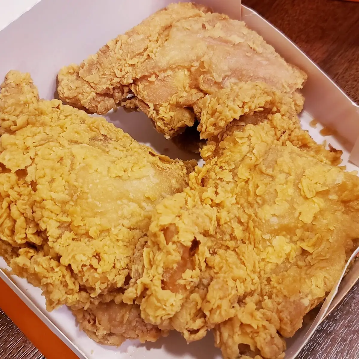 Crispy Fried Chicken and Biscuit