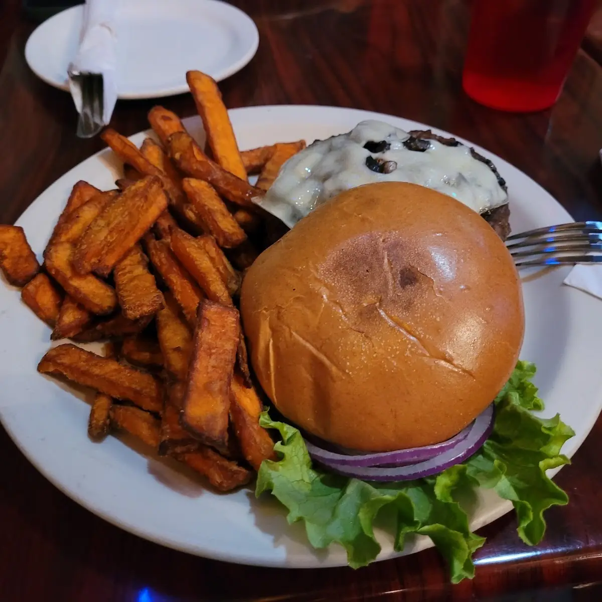 Mushroom and Swiss Burger