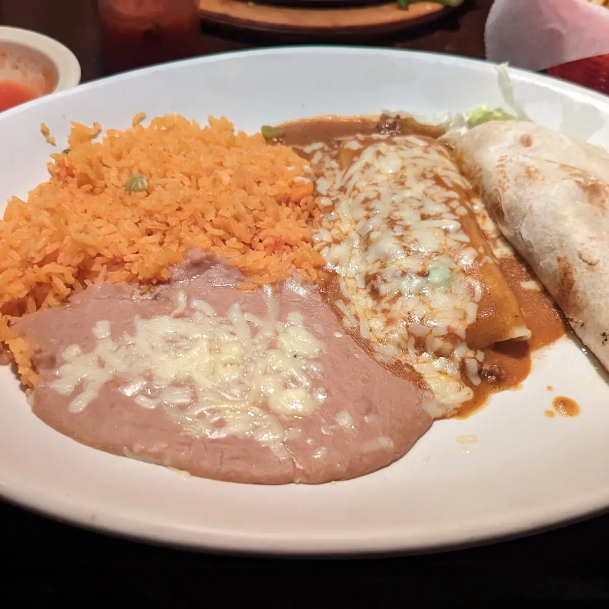 Enchilada and Soft Shell Taco