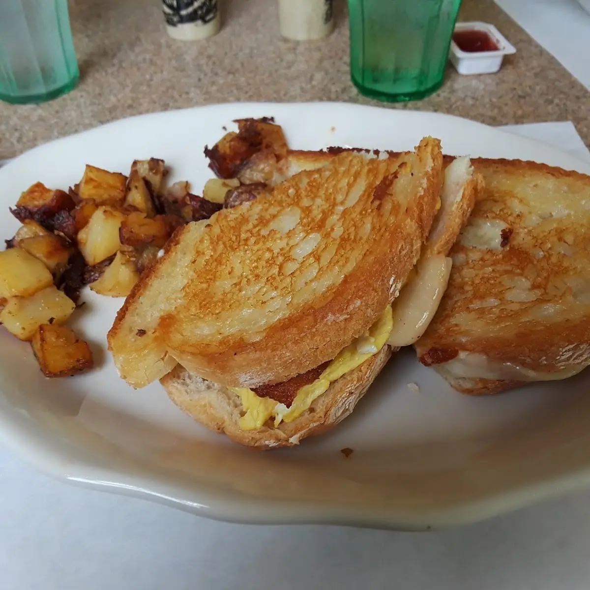 Egg & Bacon & Provolone on Sourdough Breakfast Panini
