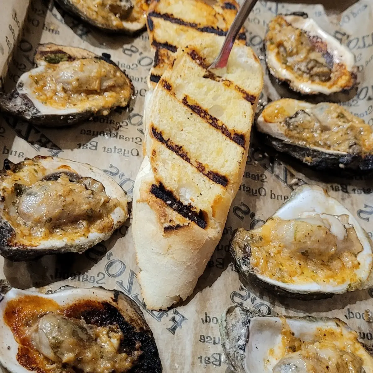 Charbroiled Oysters on the Half Shell
