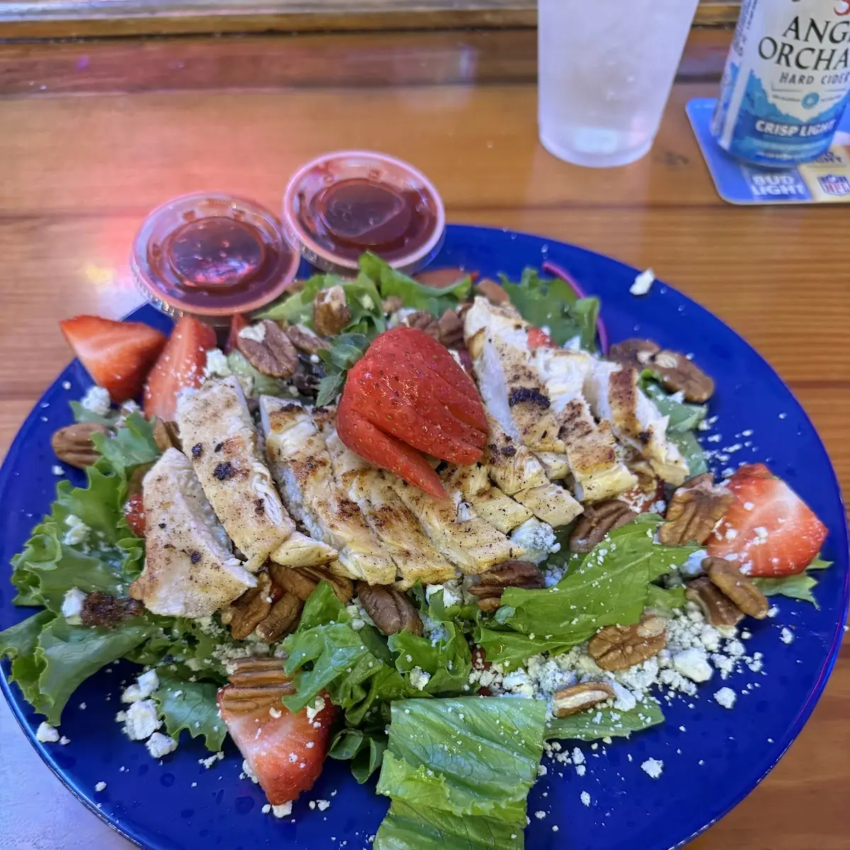 Strawberry Chicken Pecan Salad with Raspberry Vinaigrette