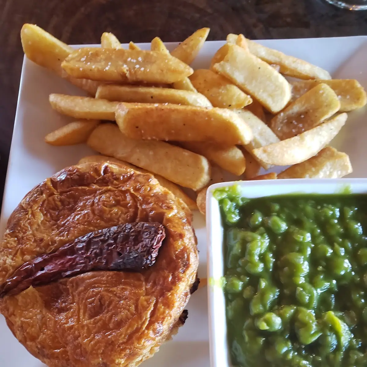 Steak and Ale Pie and Chips
