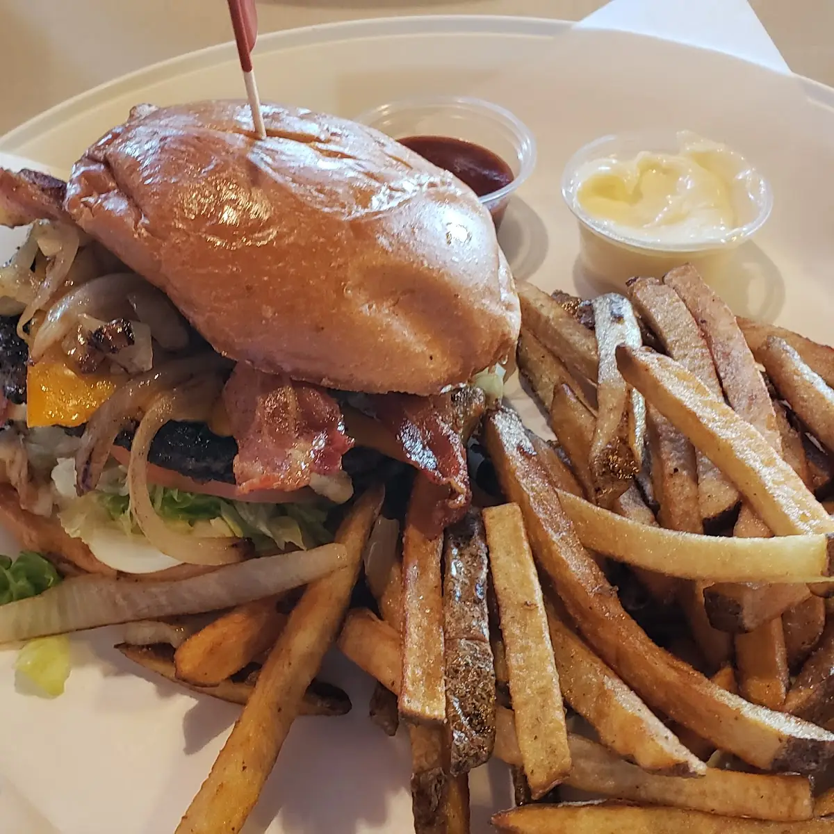 Mushroom Swiss Burger Combo