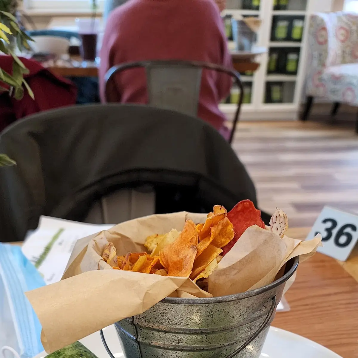 Chicken Wrap with Root Chips