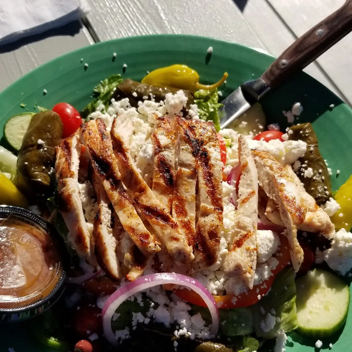 Greek Salad with Grilled Chicken