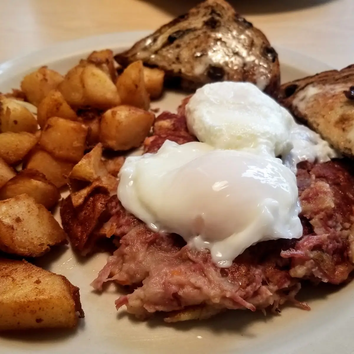 Irish Breakfast Hash with Poached Eggs