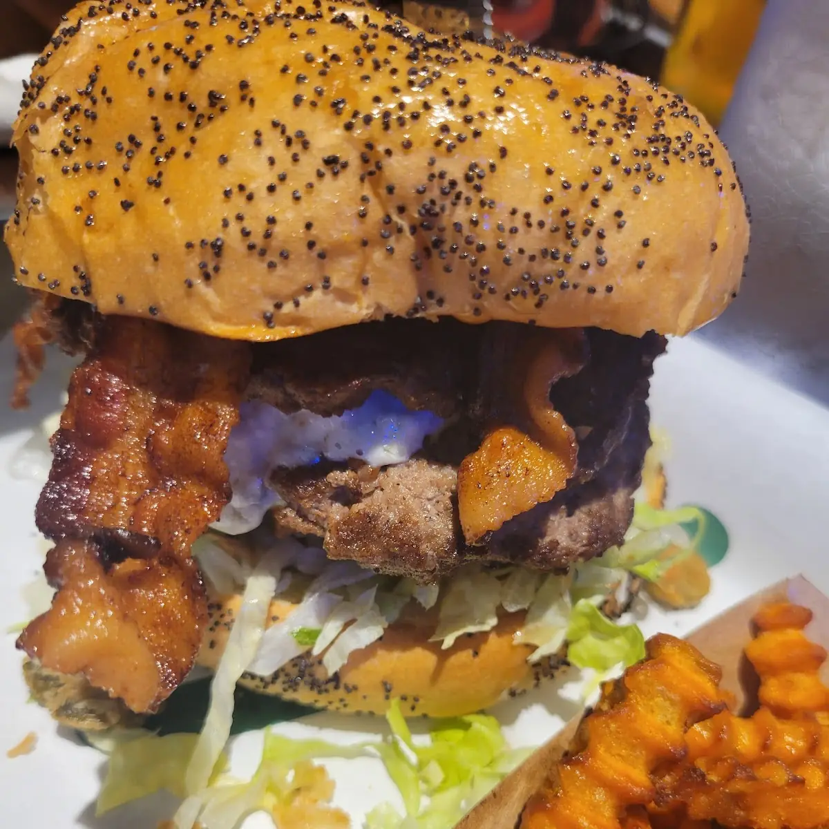 Blue Cheese Burger with Bacon