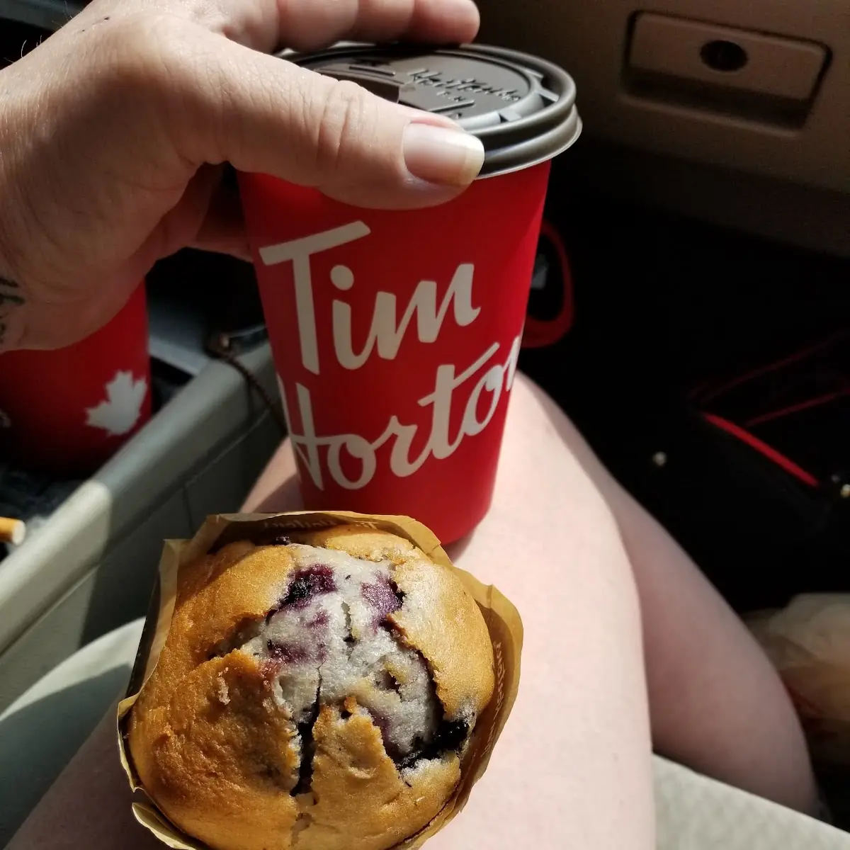 Organic Blueberry Muffin w Coffee