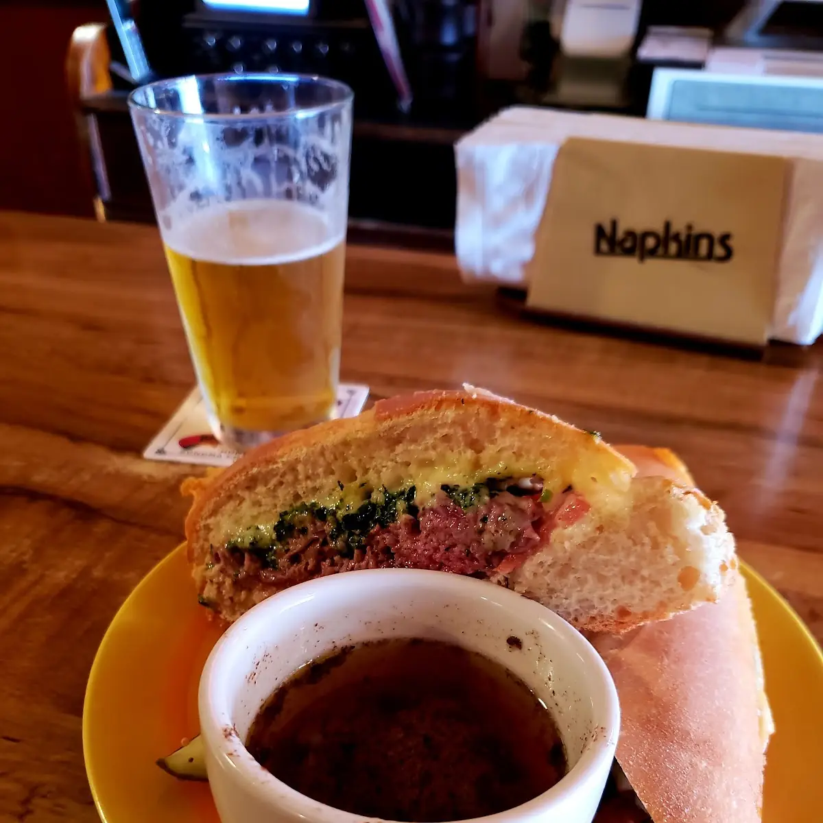 Roast Beef Special Served French Dip Style
