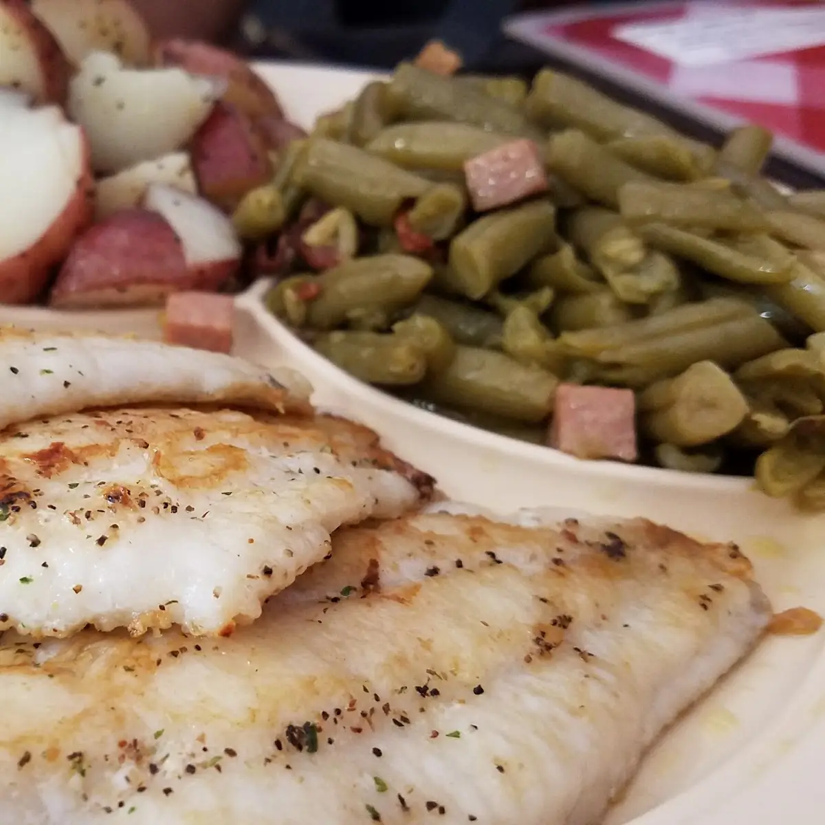 Grilled Catfish with Green Beans