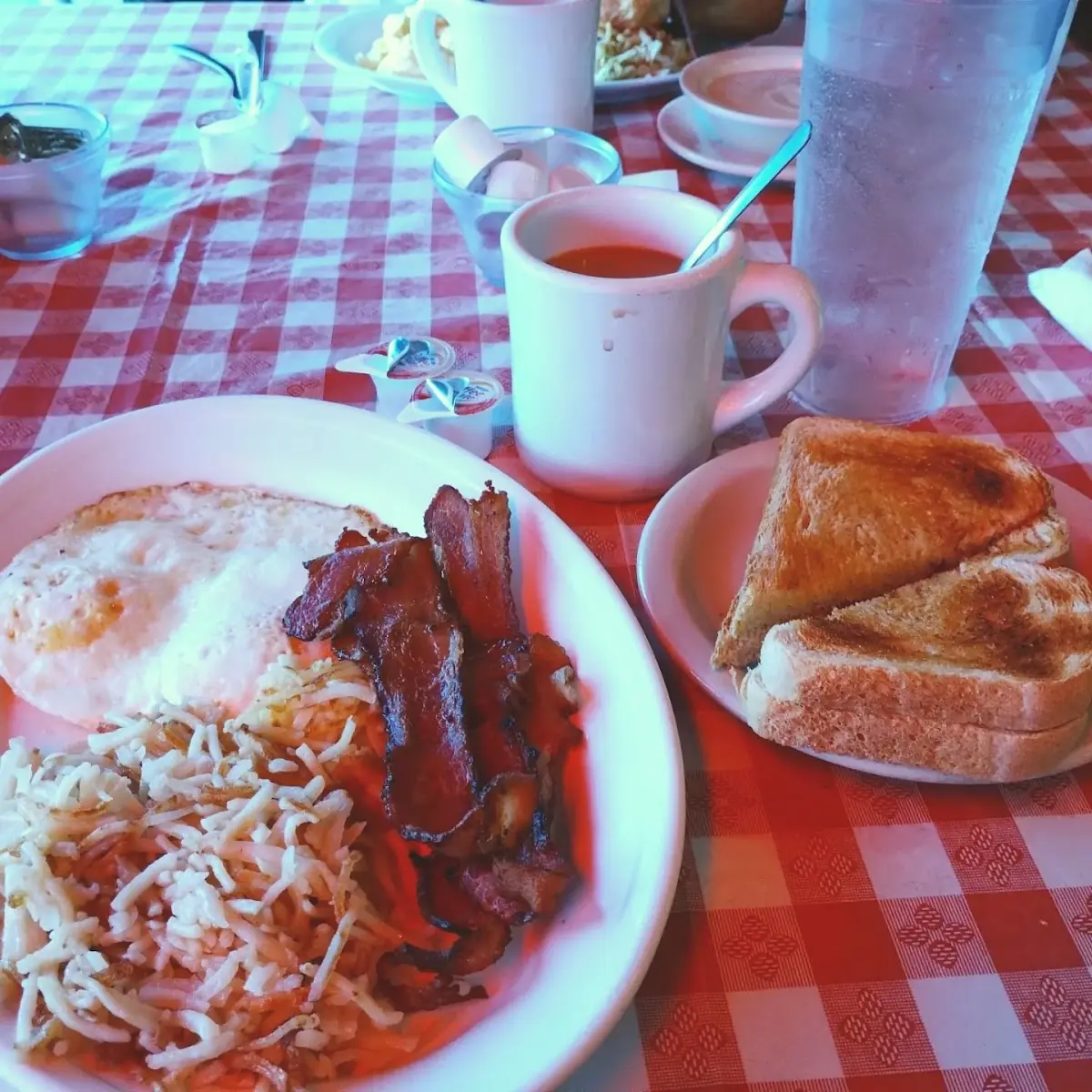 Hash Browns Scrambled Eggs Bacon Strips