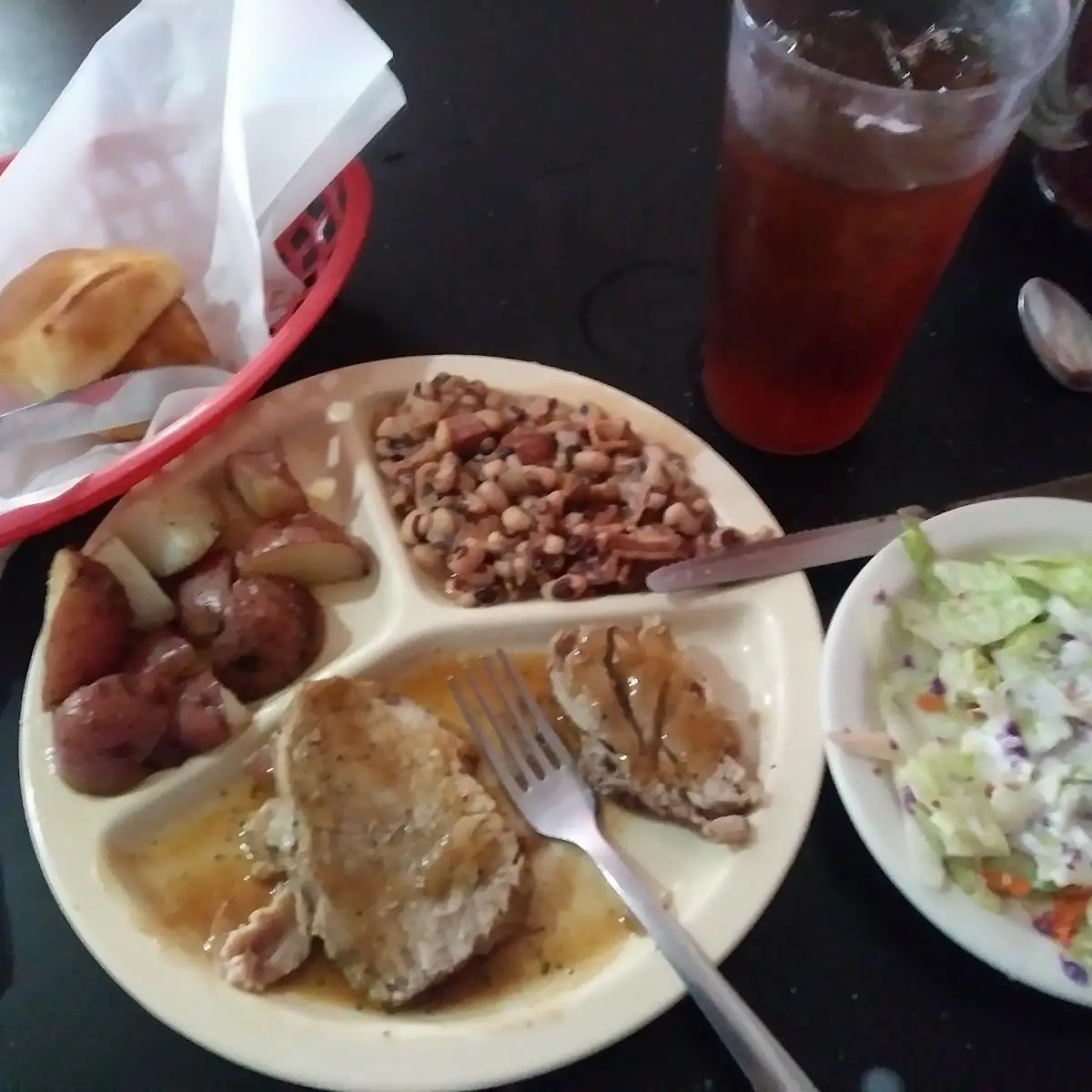 Pork Roast with Potatoes and Pinto Beans