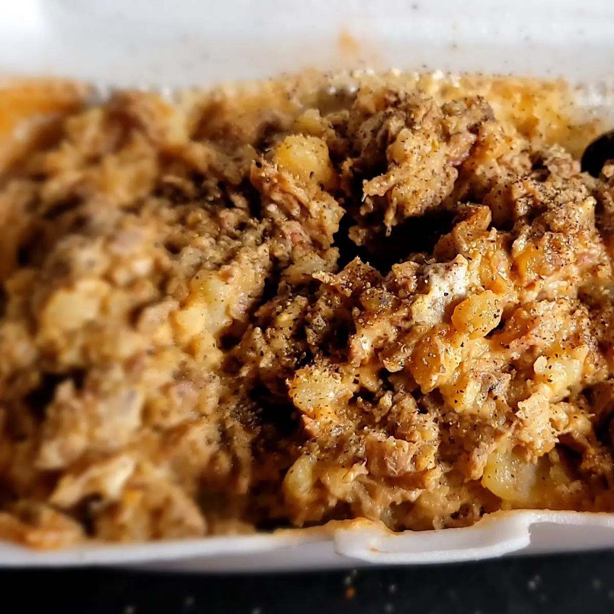 Chopped Brisket over Baked Potato