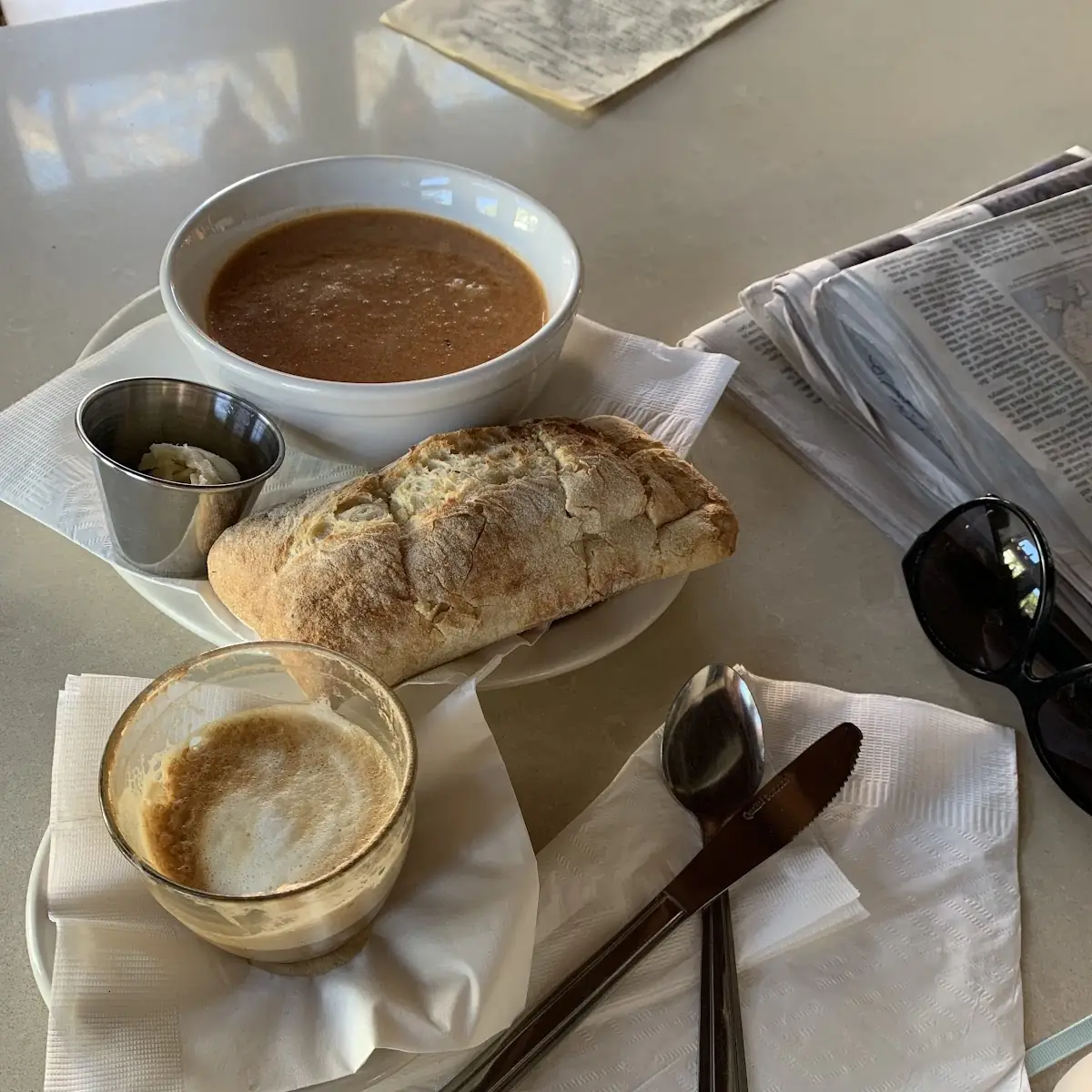 Tomato Soup with Bread