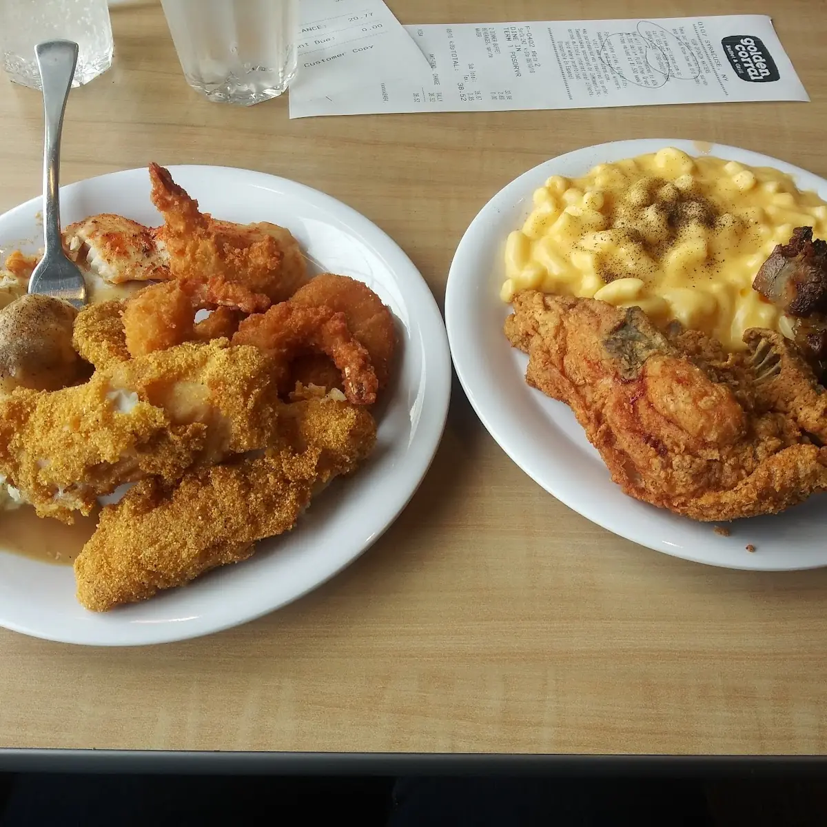 Fried Shrimp Mac N Cheese Fried Fish Fried Chicken & Mashed Potatoes and Gravy