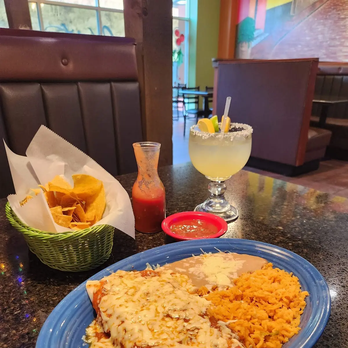 Beef Burrito with Rice and Beans