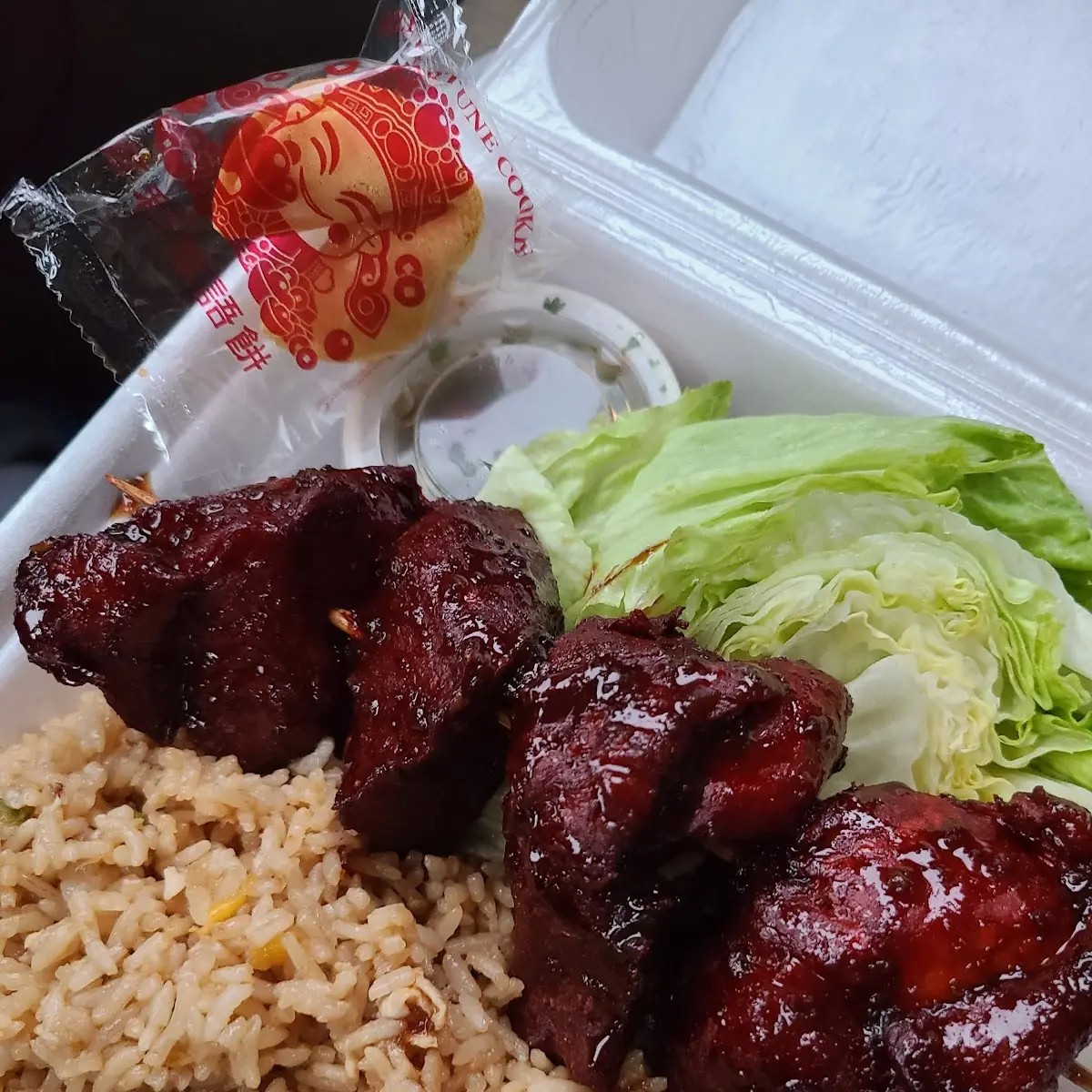 Pork Skewer with Fried Rice