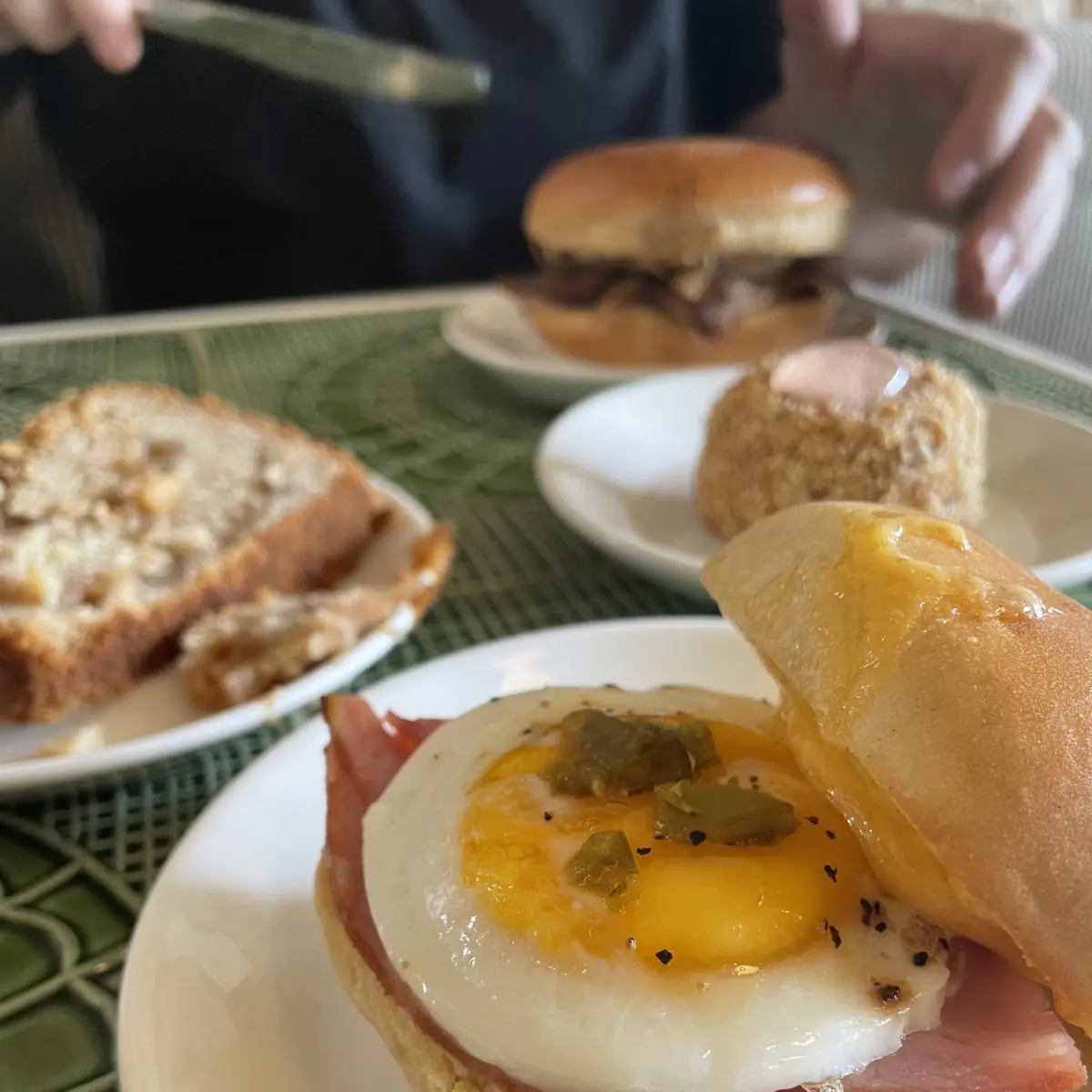 Ham Egg and Cheddar Slider