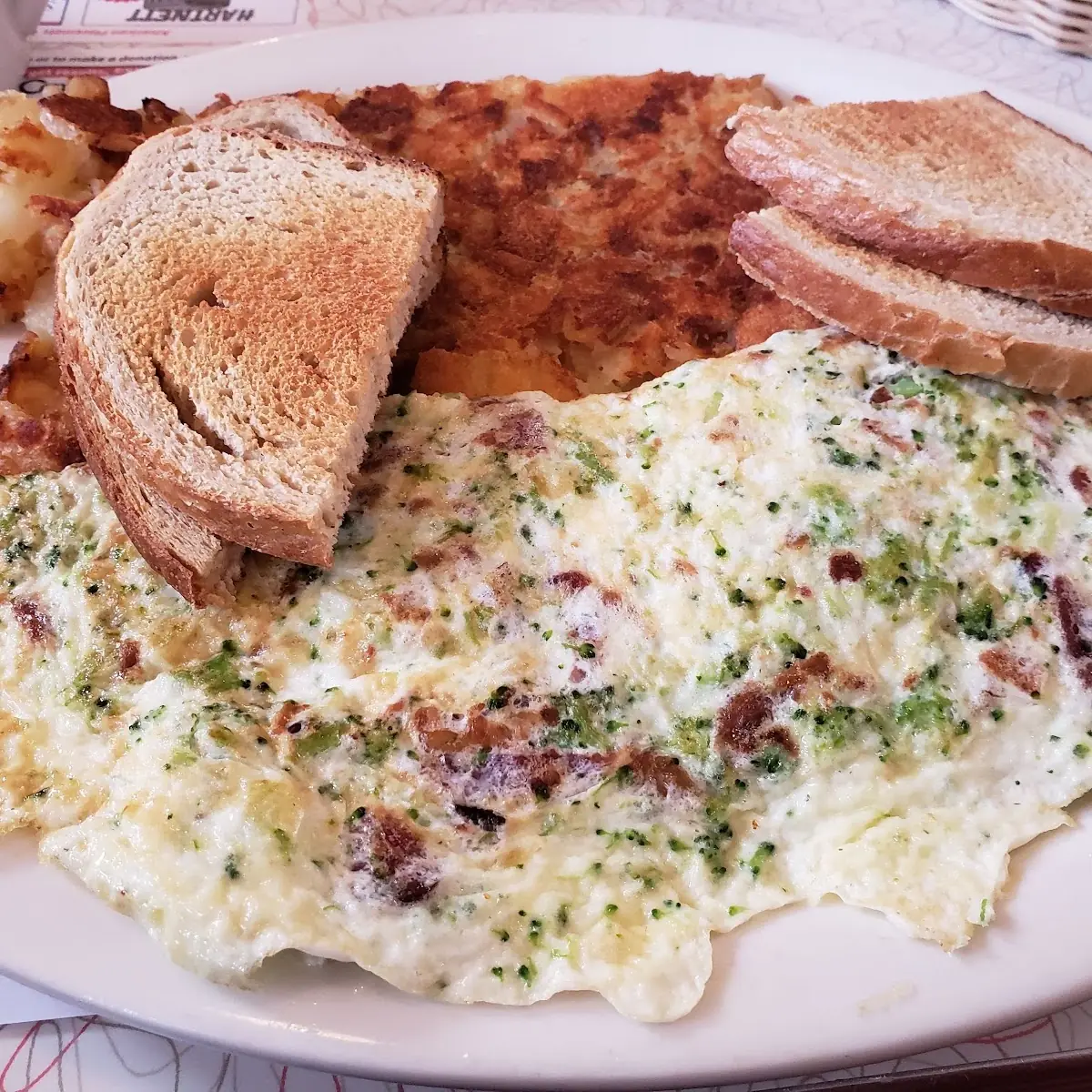 Bacon Cheddar Cheese Broccoli Egg Whites Omelet