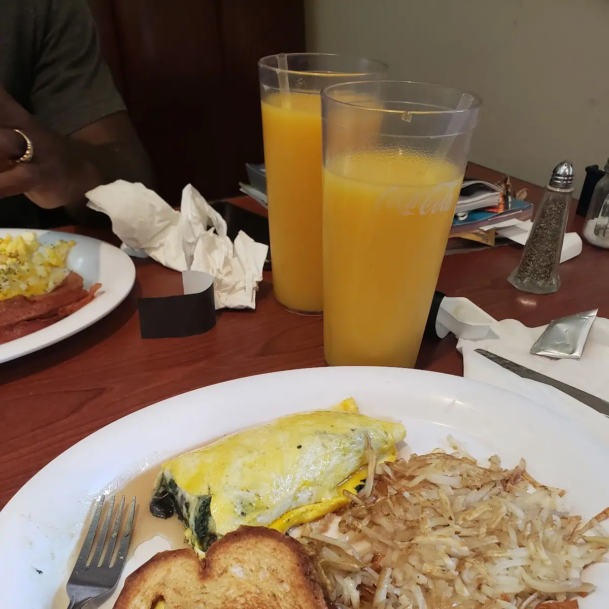 Breakfast Plate Omelet Mushroom Swiss