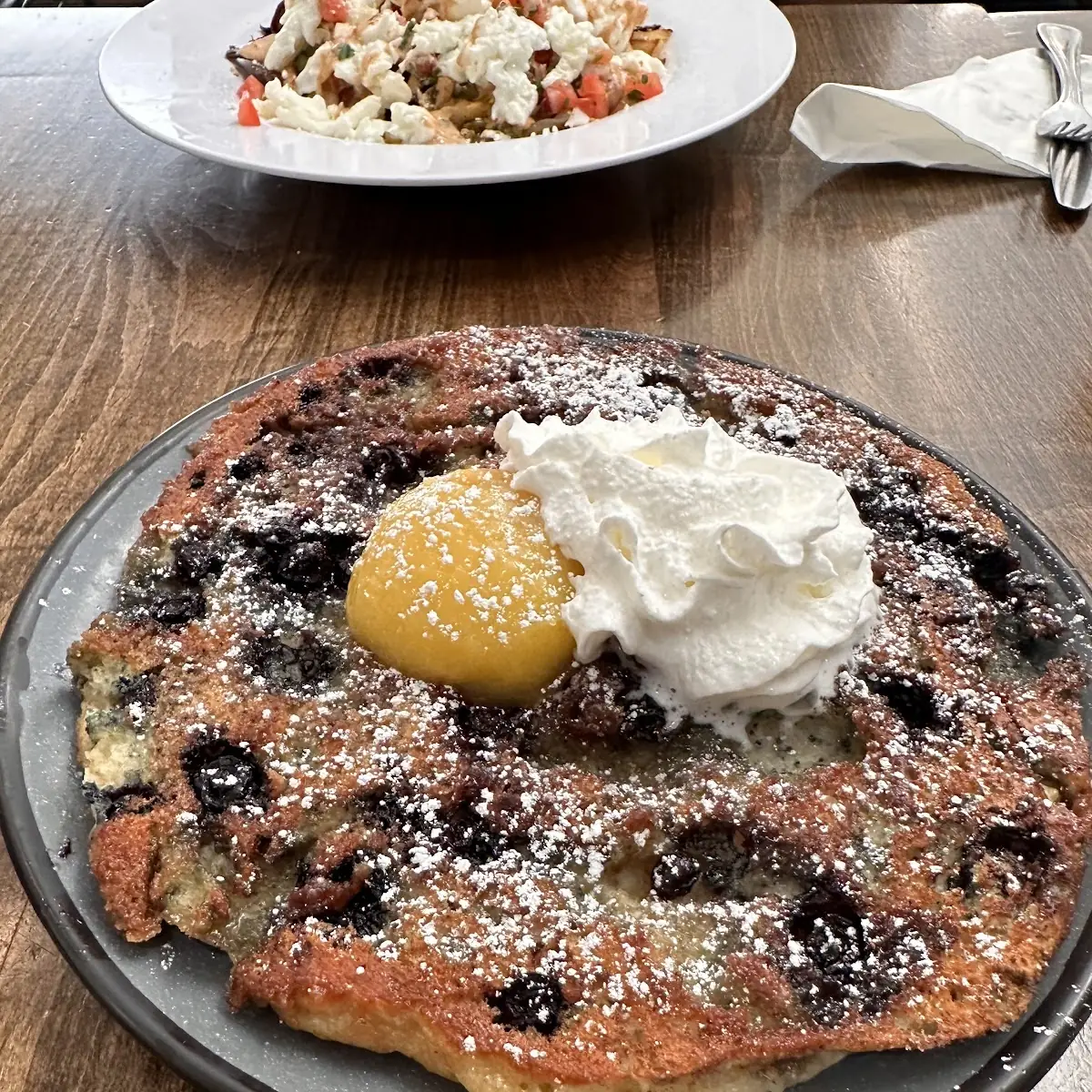 Two Pan Sam Lemon Blueberry Pancakes