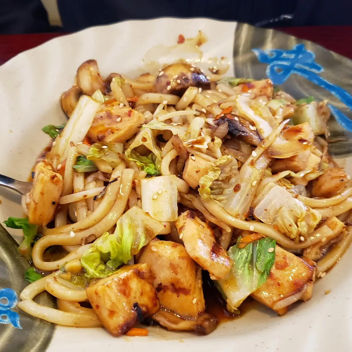 Pan-Fried Chicken Udon
