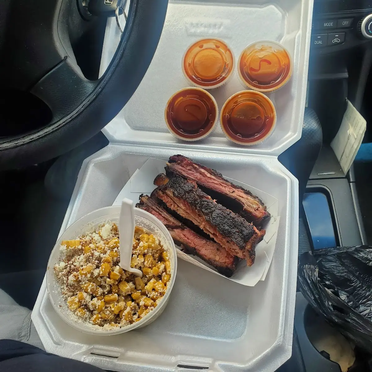 ½ lb Ribs with Street Corn