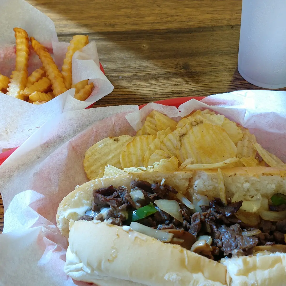 Philly Cheese Steak with French Fries