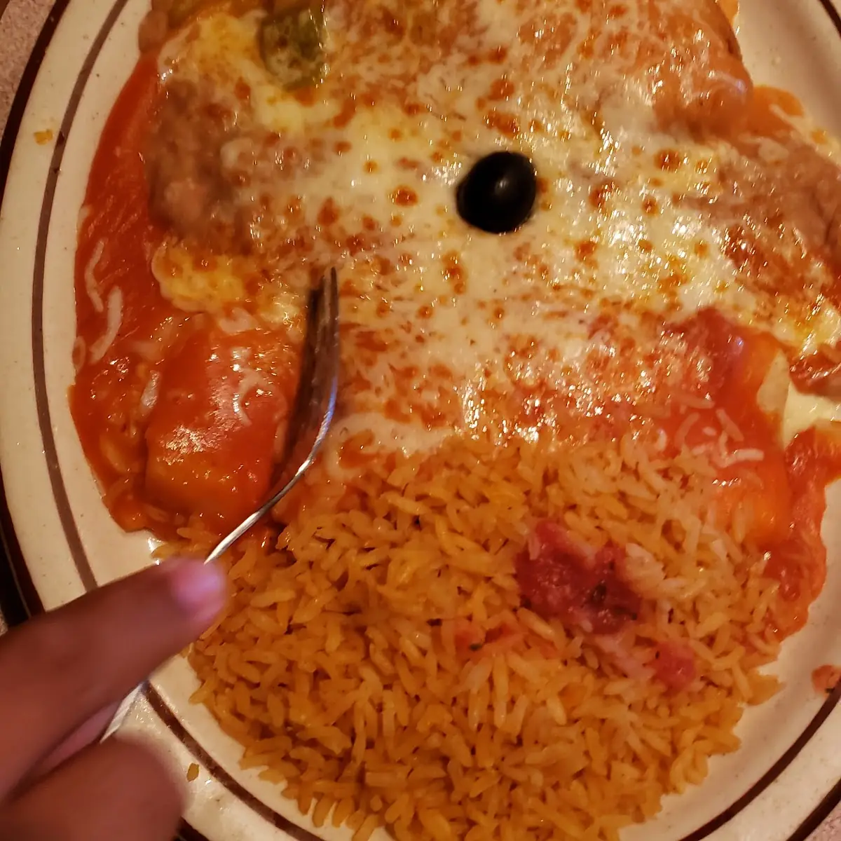 Chili Relleno and Cheese Enchilada