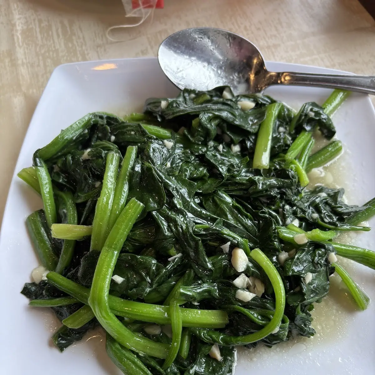 Sautéed Spinach with Minced Garlic V