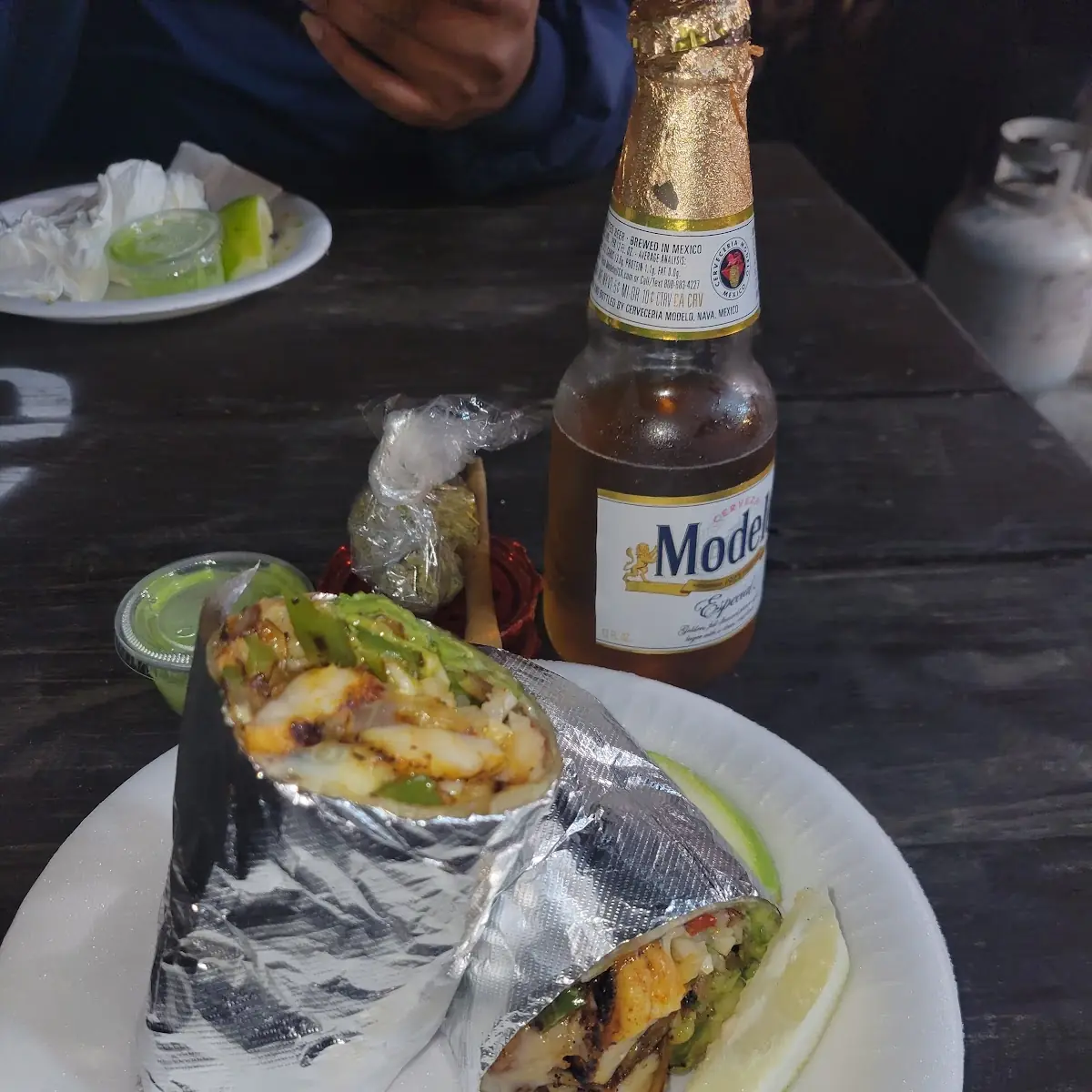 Shrimp Fajitas Burrito