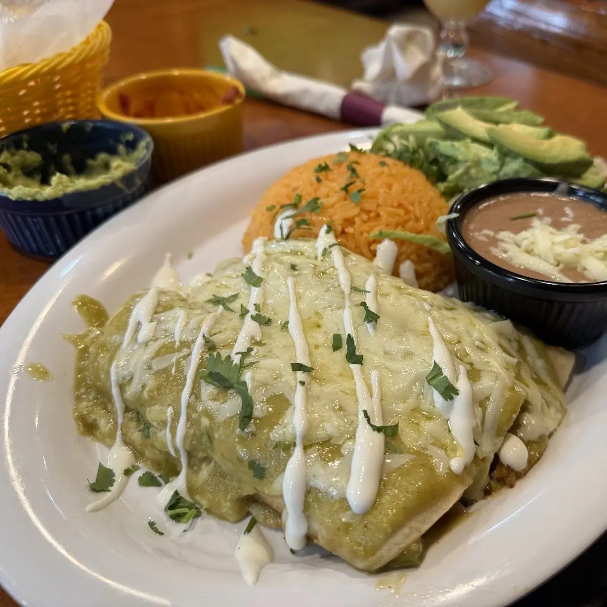 Enchiladas Verdes Platter
